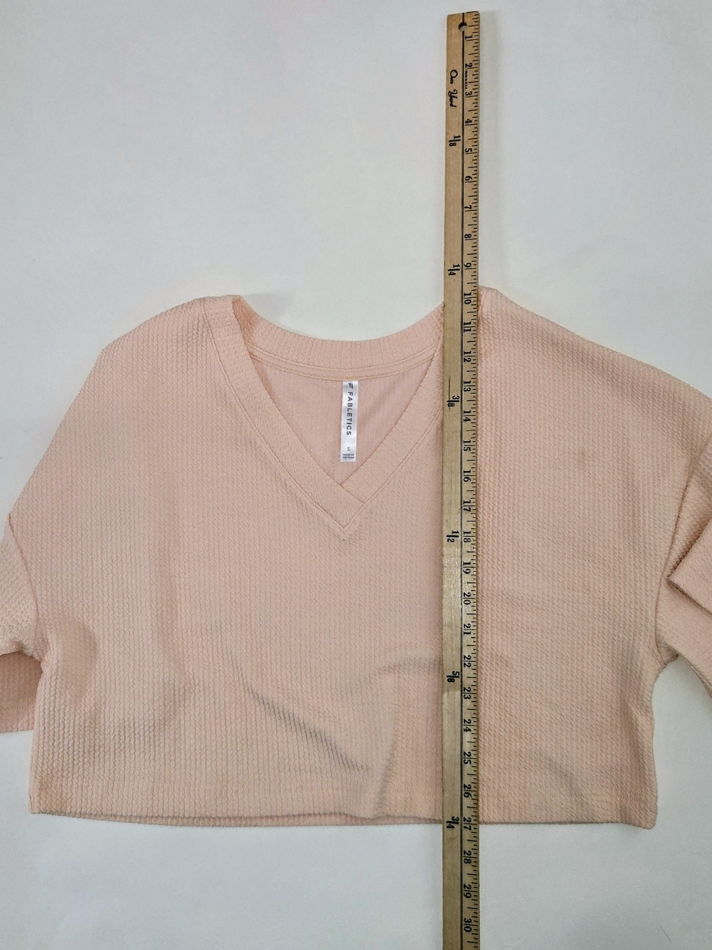 Women's Ribbed V-Neck Crop Top & Shorts Lounge Set - Blush Womens Size S - Picture 7 of 10
